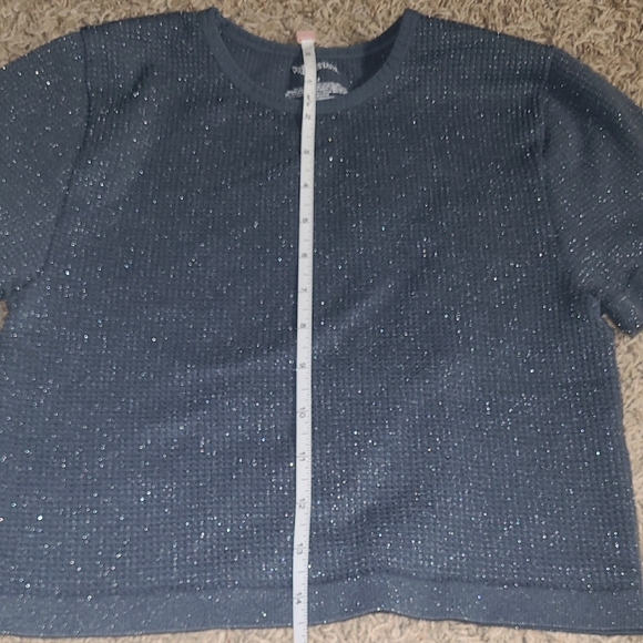 Wild Fable Navy Textured Top - Picture 5 of 6